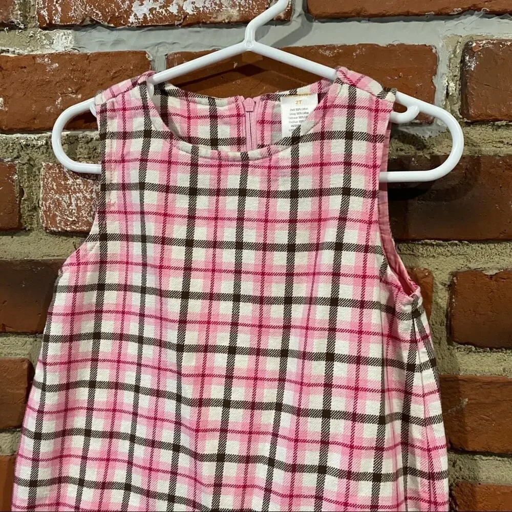 Gymboree Dress Sz 2T Pink Plaid Dress Layering Dress Sleeveless Dress